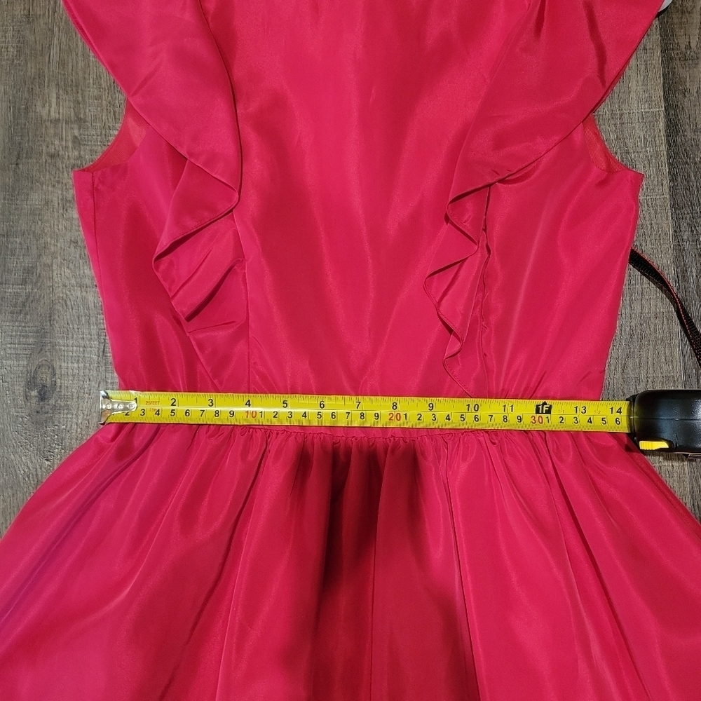 ZARA Red Ruffle Dress - Picture 10 of 11